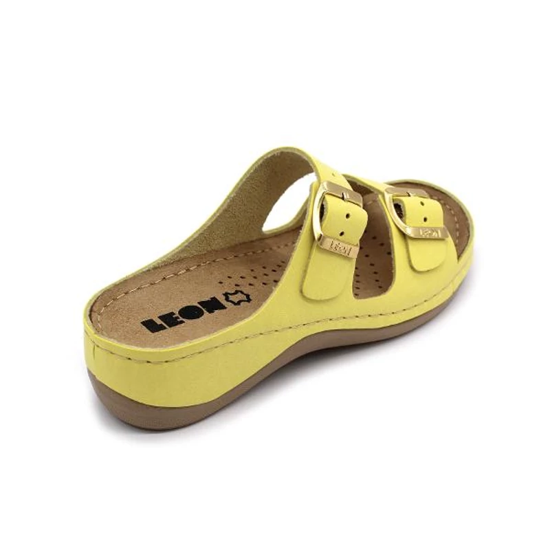 908 LEON Comfort női bőr papucs