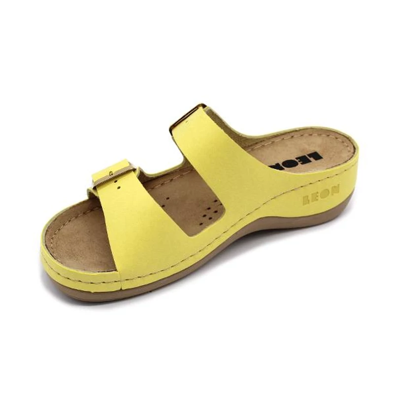908 LEON Comfort női bőr papucs