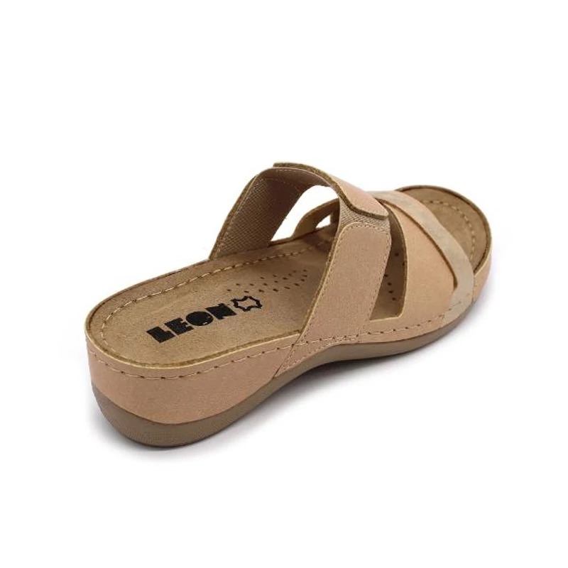 909 LEON Comfort női bőr papucs