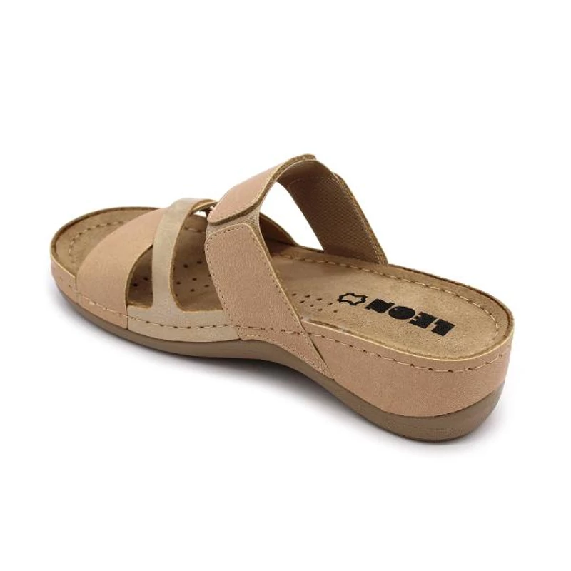 909 LEON Comfort női bőr papucs