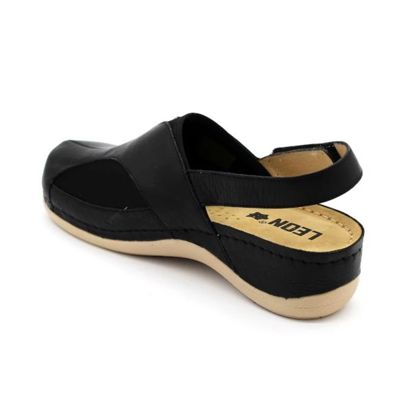 913 LEON Comfort női bőr szandál