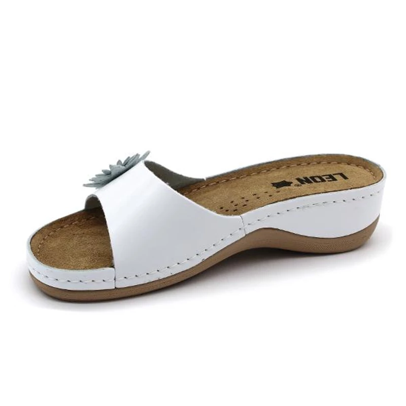 915 LEON Comfort női bőr papucs