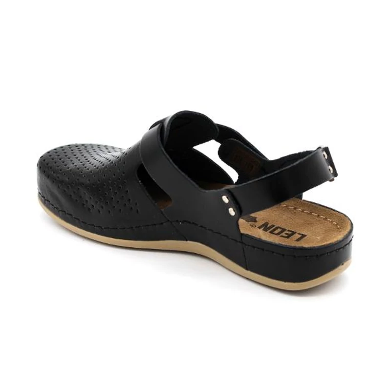 951 LEON Comfort női bőr szandál