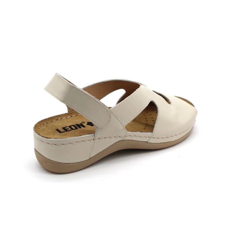 924 LEON Comfort női bőr szandál