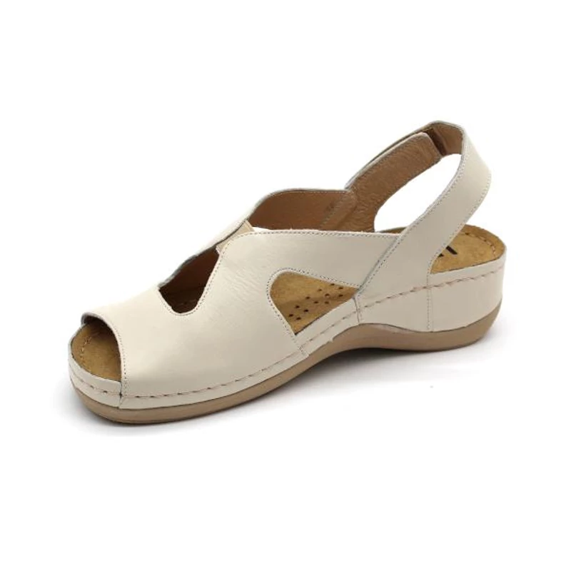 924 LEON Comfort női bőr szandál