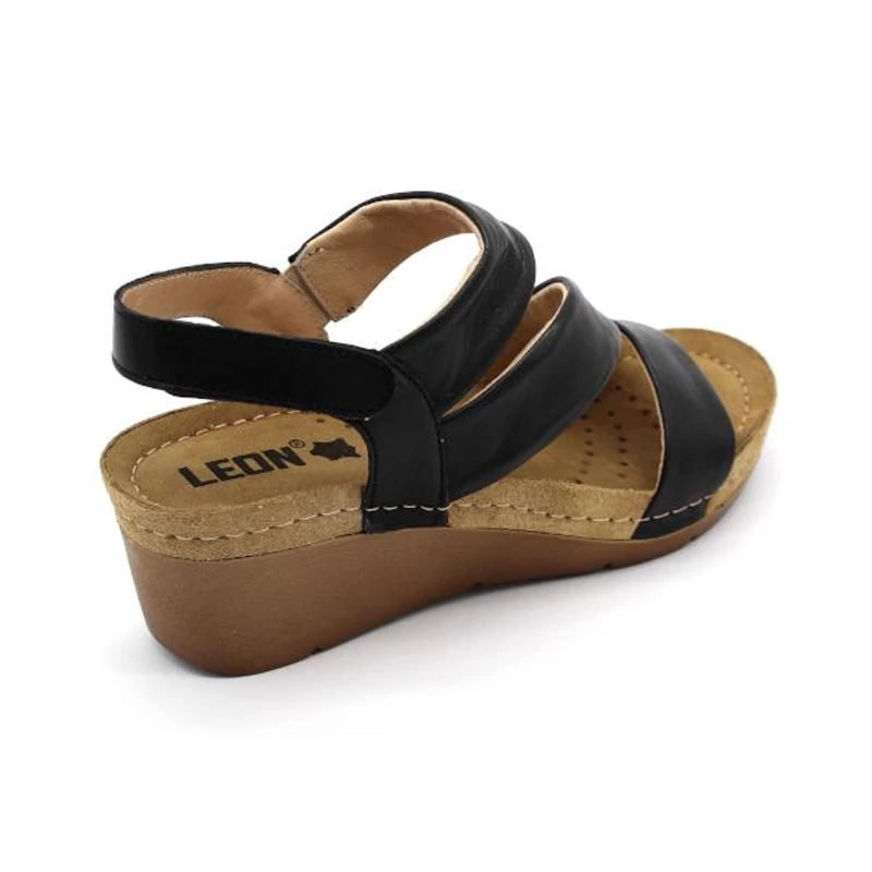 1020 LEON Comfort női bőr szandál