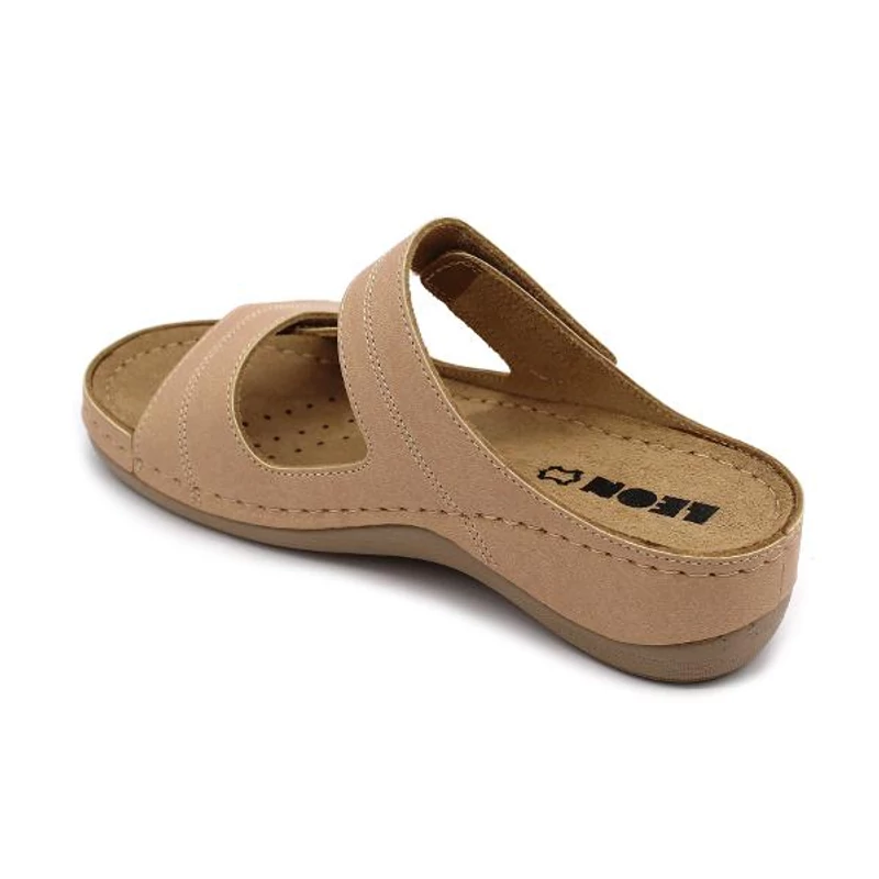 907 LEON Comfort női bőr papucs