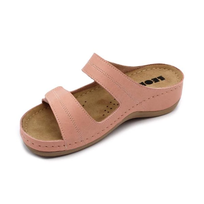 907 LEON Comfort női bőr papucs