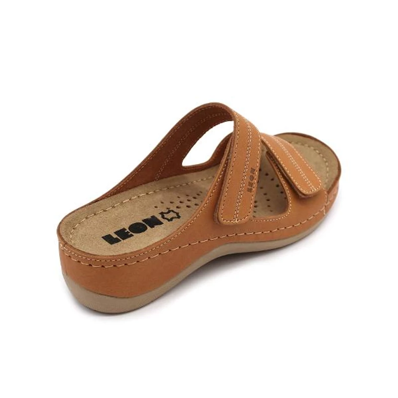 907 LEON Comfort női bőr papucs