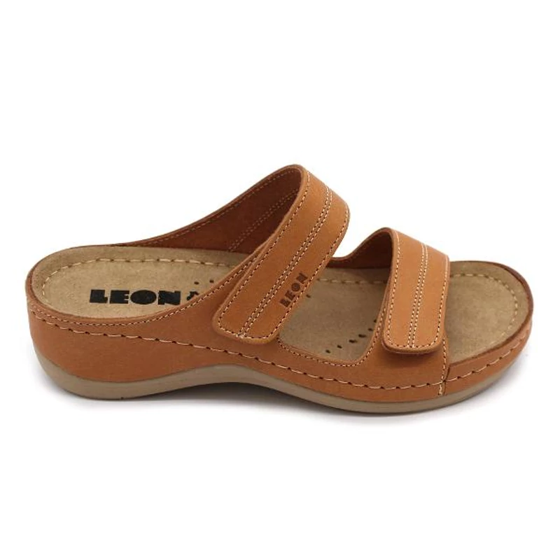 907 LEON Comfort női bőr papucs