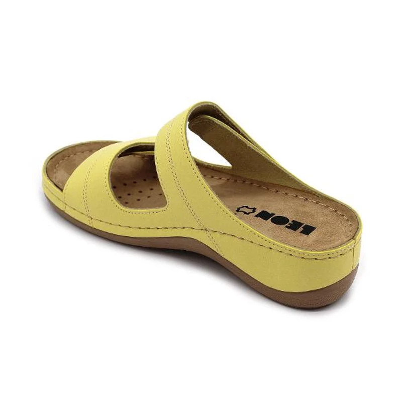 907 LEON Comfort női bőr papucs