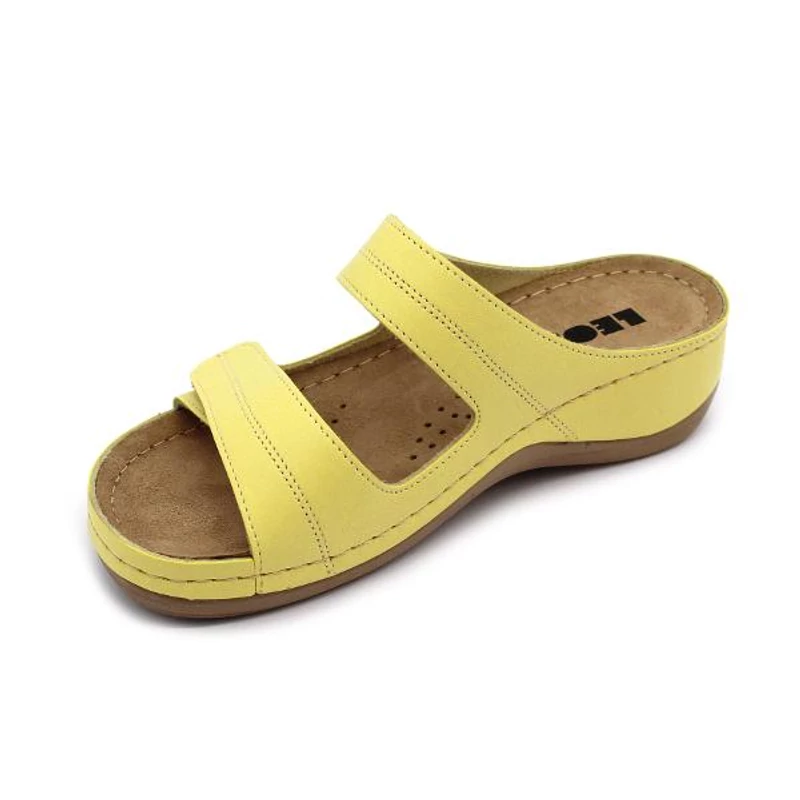 907 LEON Comfort női bőr papucs