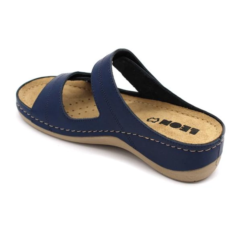 907 LEON Comfort női bőr papucs