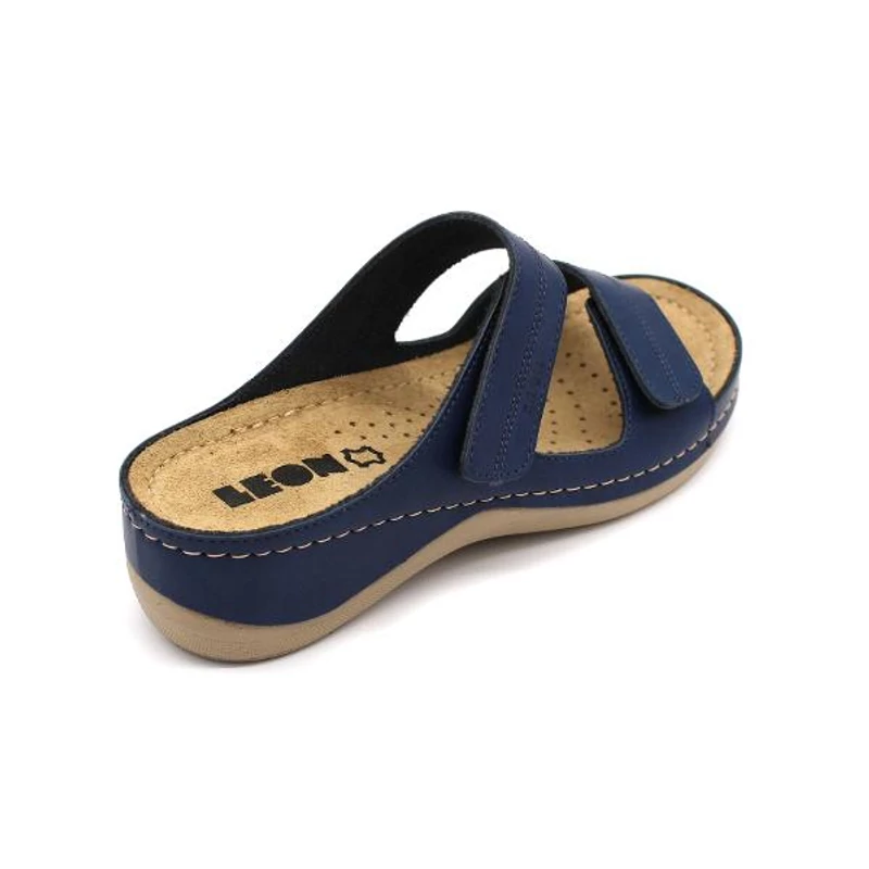 907 LEON Comfort női bőr papucs