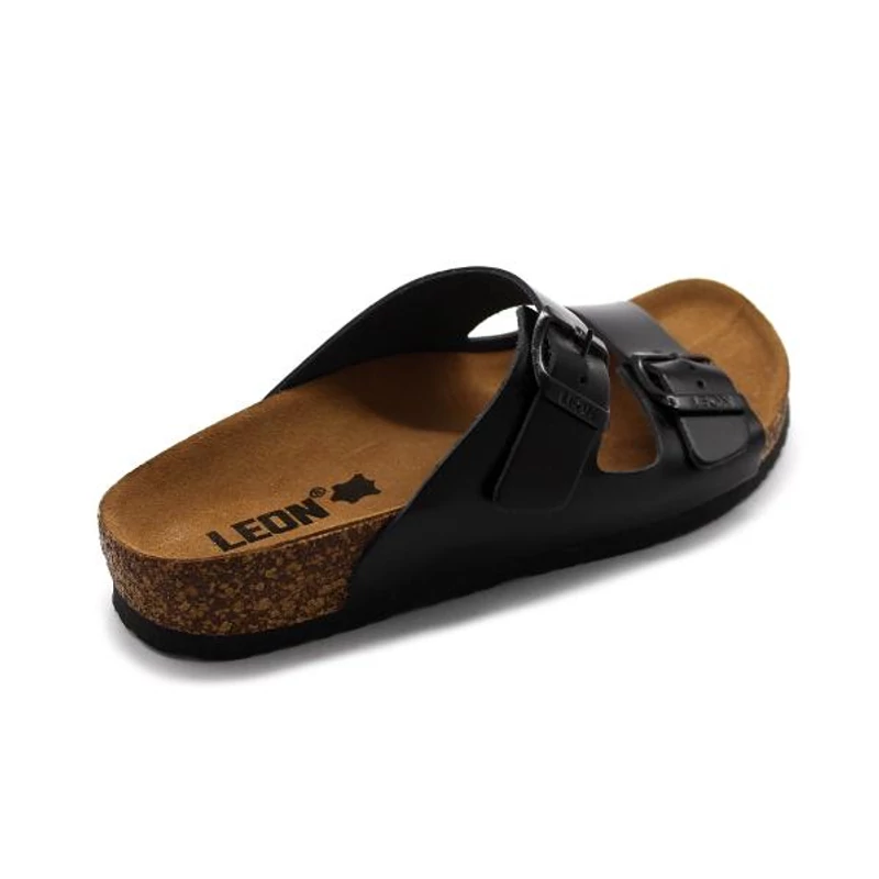 4703 LEON Comfort férfi bőr papucs