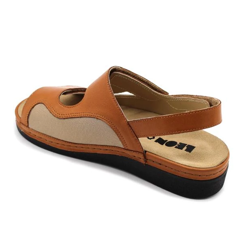 5020 LEON Comfort női bőr szandál