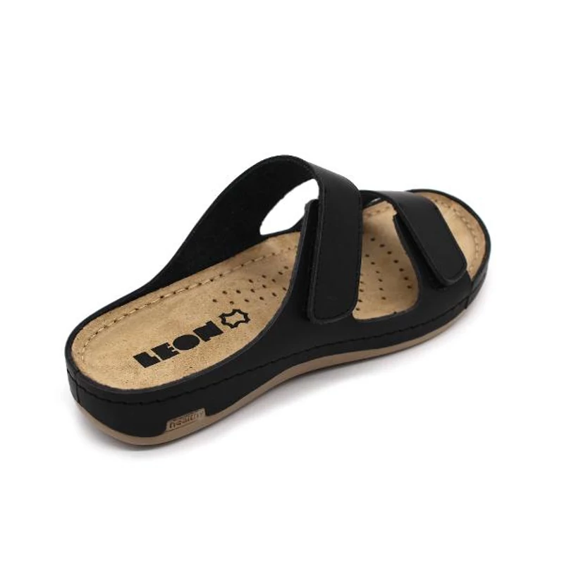 954 LEON Comfort női bőr papucs