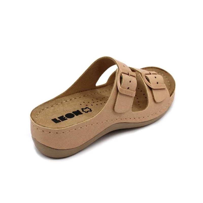 955 LEON Comfort női bőr papucs