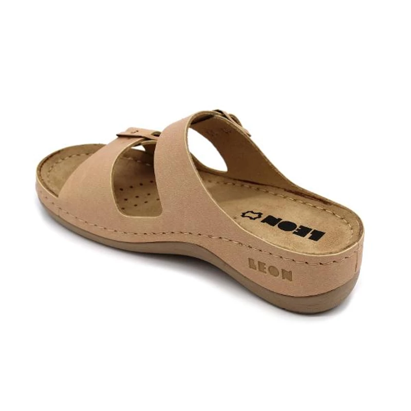 955 LEON Comfort női bőr papucs