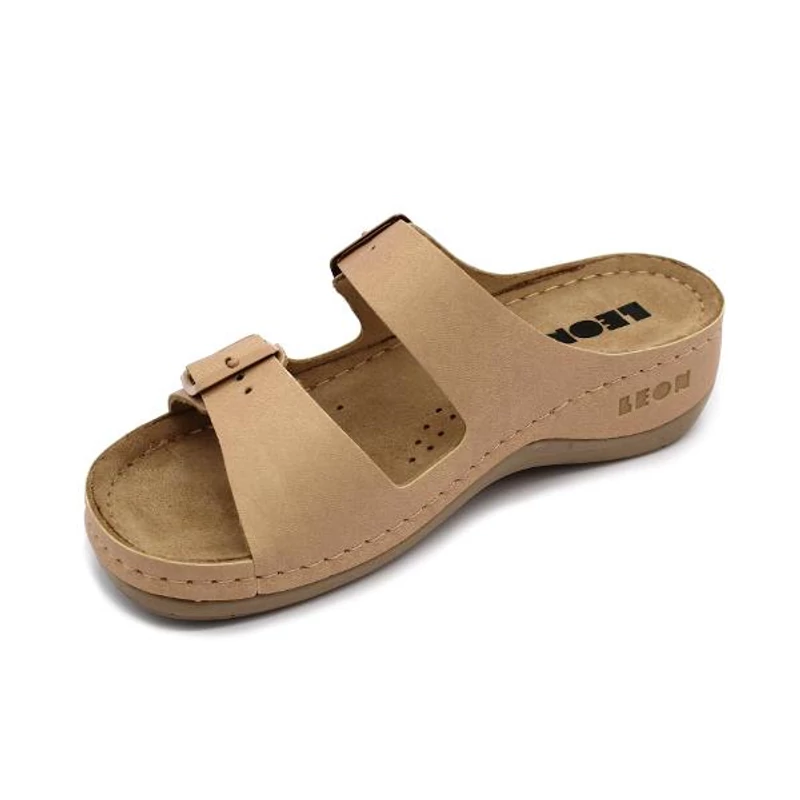955 LEON Comfort női bőr papucs
