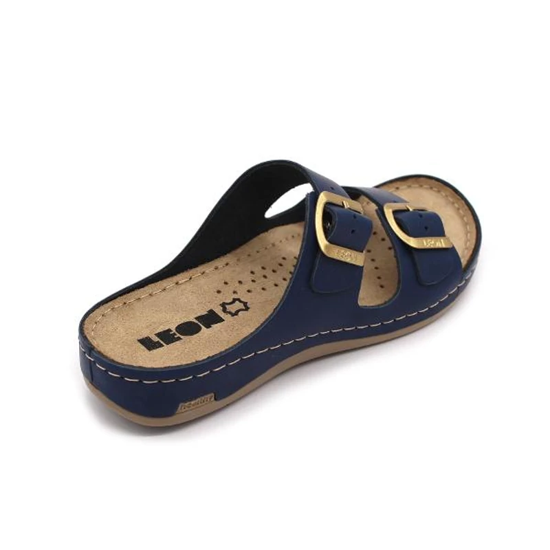 955 LEON Comfort női bőr papucs