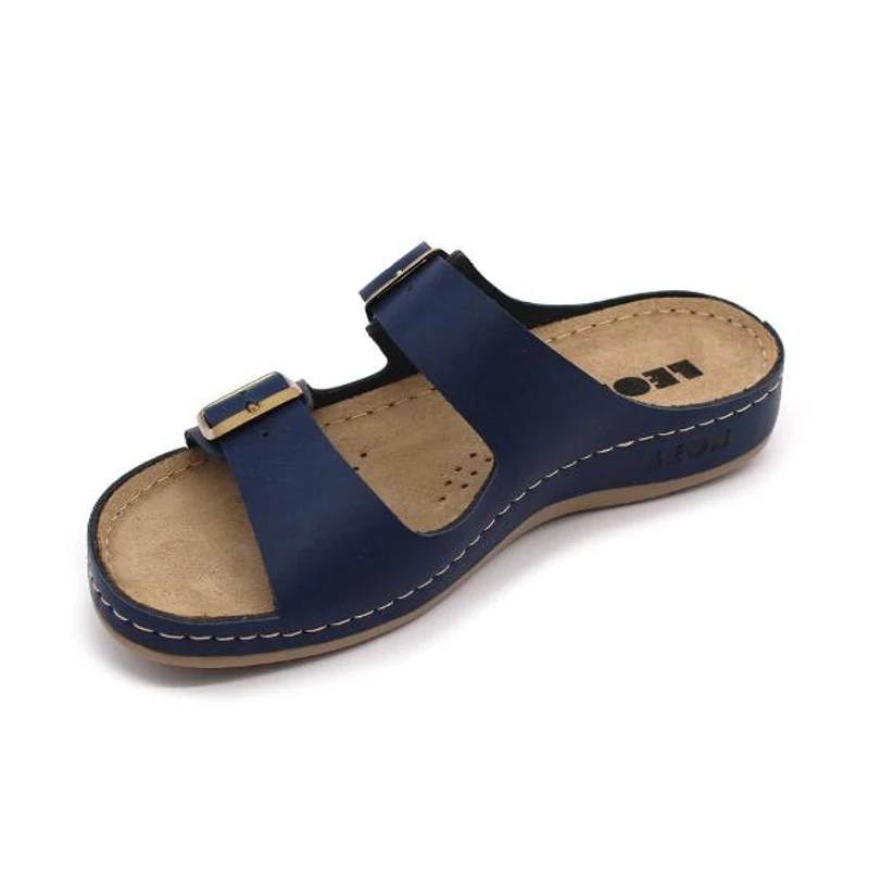 955 LEON Comfort női bőr papucs