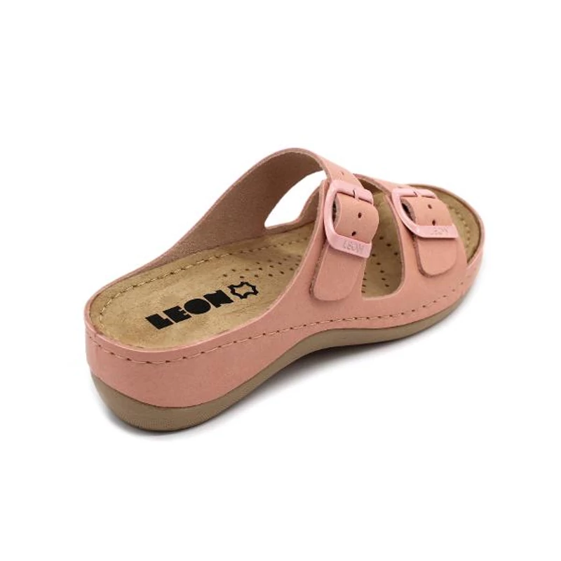955 LEON Comfort női bőr papucs