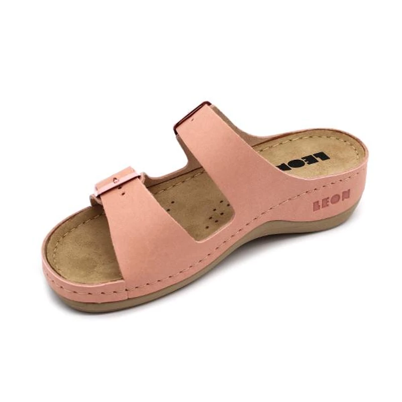 955 LEON Comfort női bőr papucs