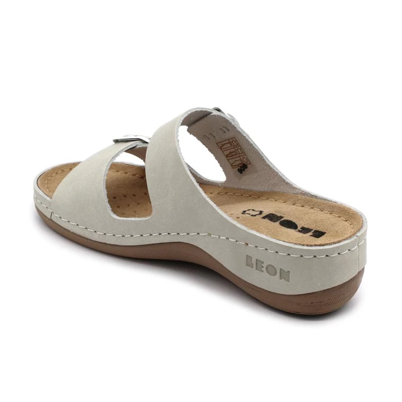 908 LEON Comfort női bőr papucs