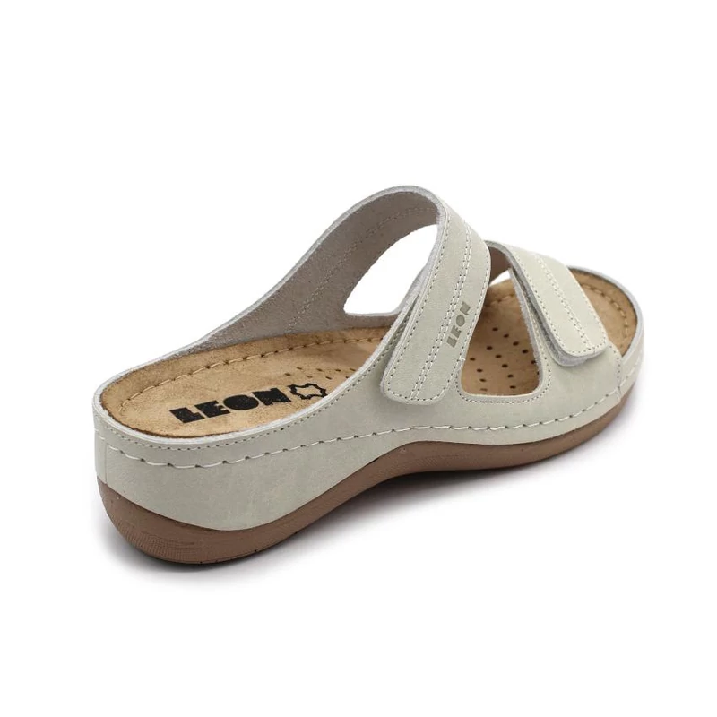 907 LEON Comfort női bőr papucs