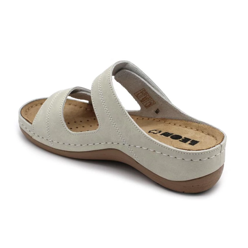 907 LEON Comfort női bőr papucs