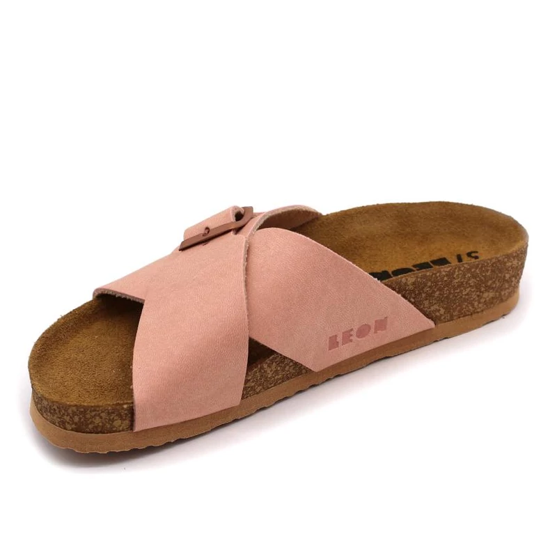 4053 LEON Comfort női bőr papucs