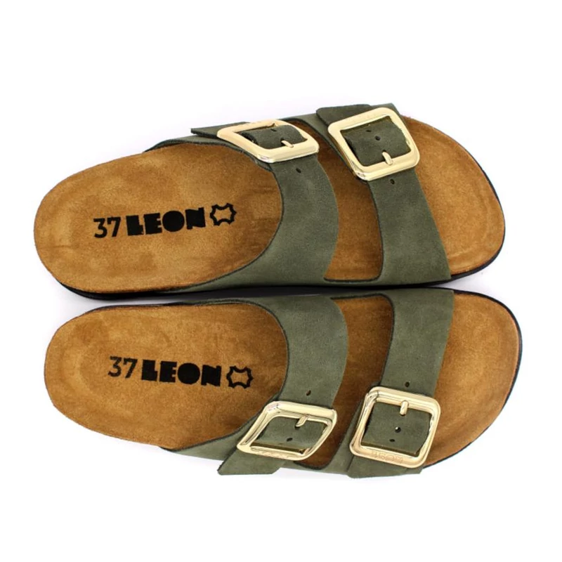 7010 LEON Comfort női bőr papucs