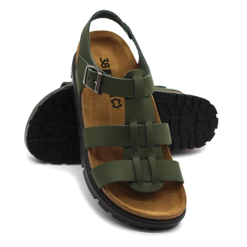 6300 LEON Comfort női bőr szandál