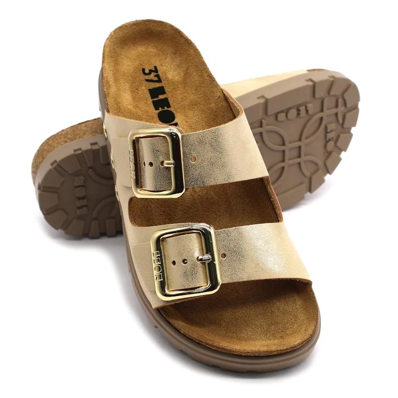 6010 LEON Comfort női bőr papucs