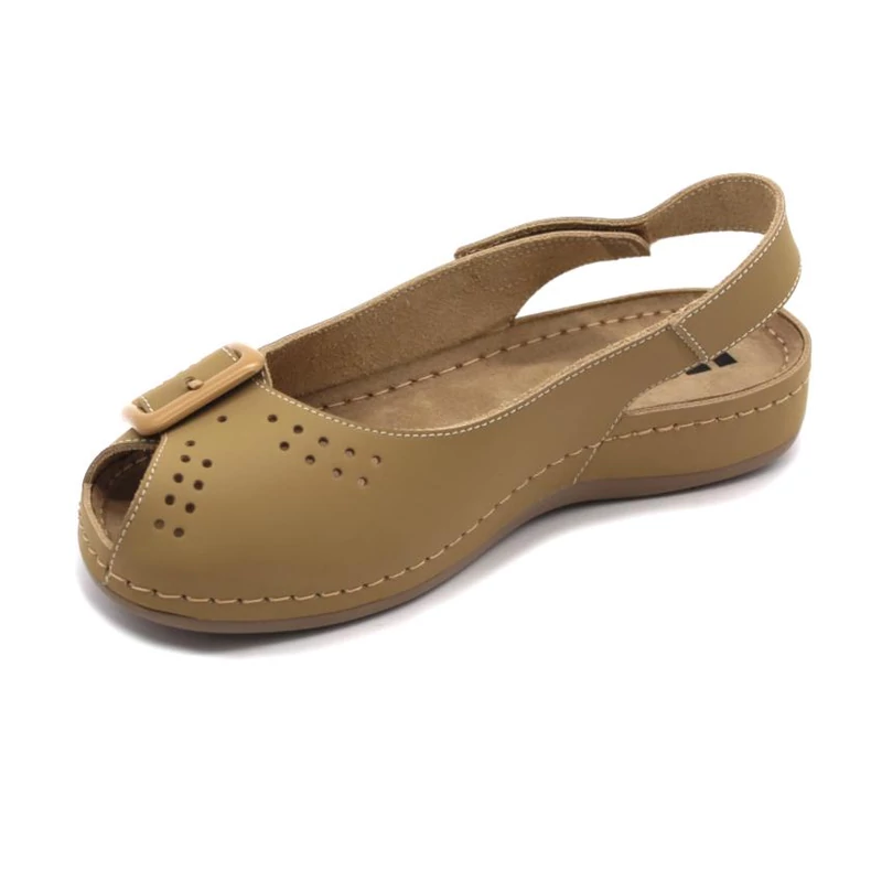 968 LEON Comfort női bőr szandál