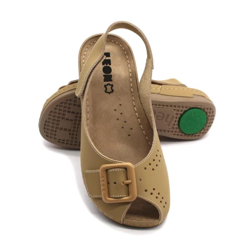 968 LEON Comfort női bőr szandál