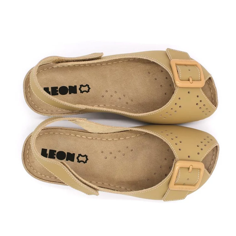 968 LEON Comfort női bőr szandál