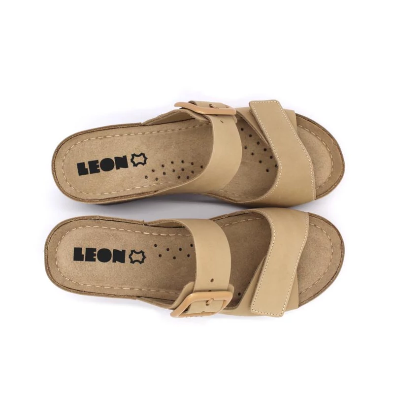 1110 LEON Comfort női bőr papucs