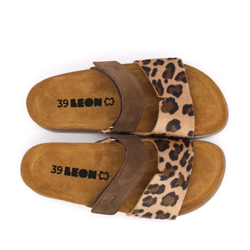 7021 LEON Comfort női bőr papucs