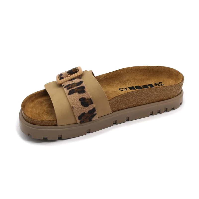 6022 LEON Comfort női bőr papucs
