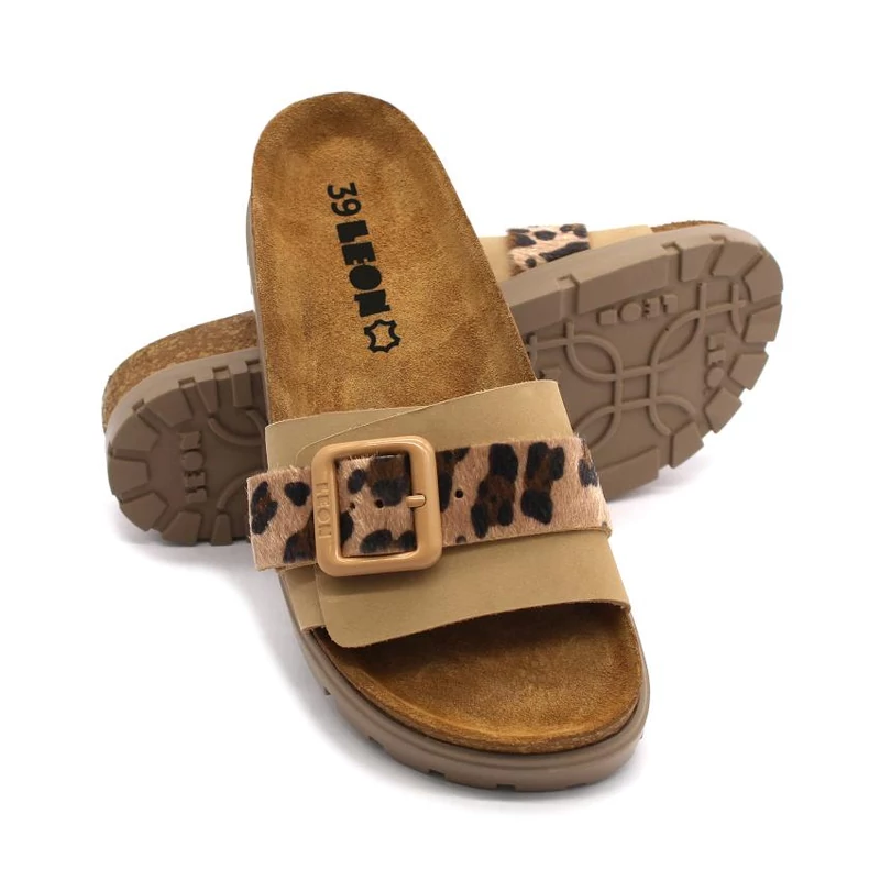 6022 LEON Comfort női bőr papucs