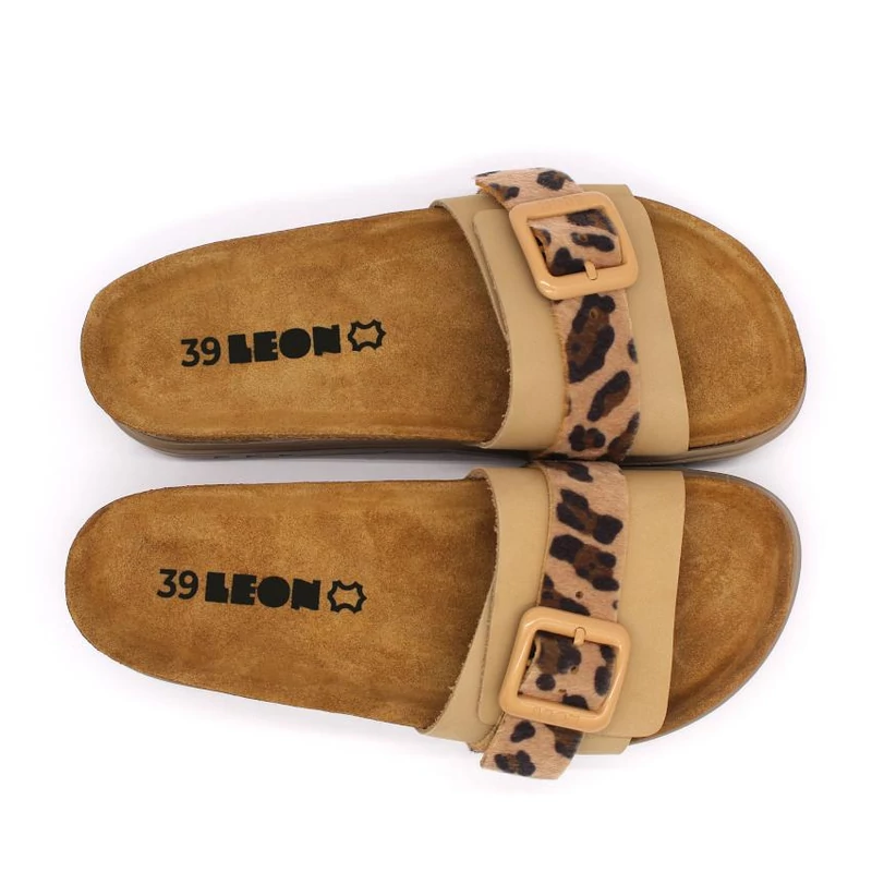 6022 LEON Comfort női bőr papucs