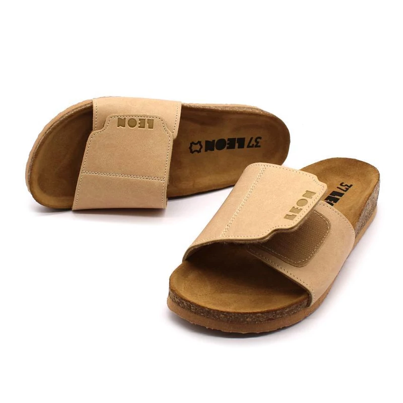 4022 LEON Comfort női bőr papucs
