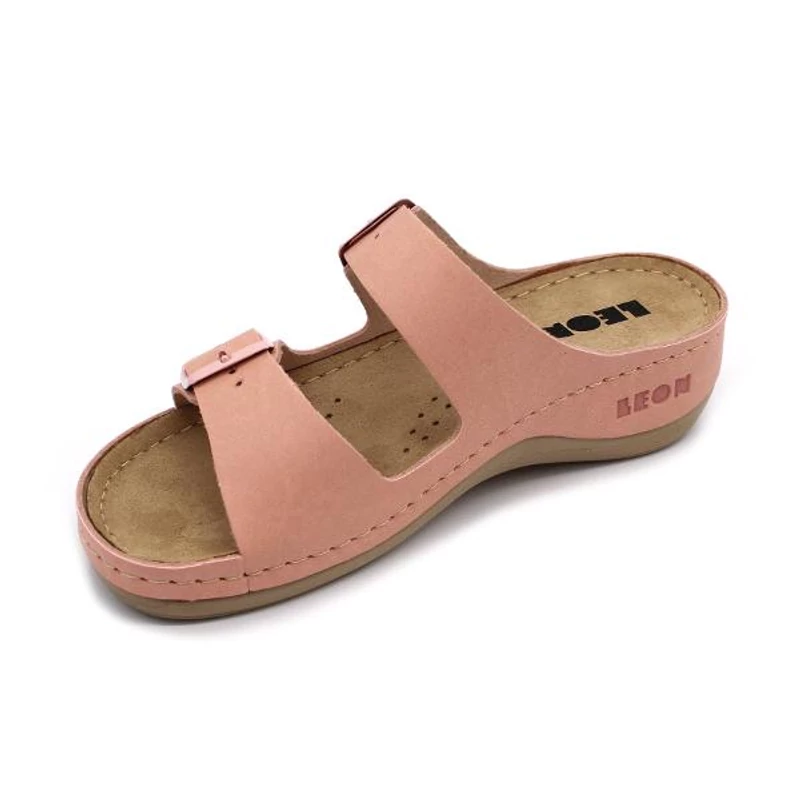 908 LEON Comfort női bőr papucs
