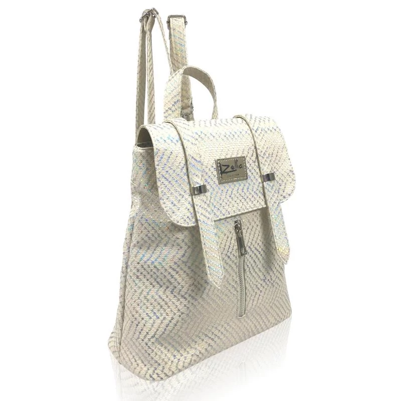 Zellia Női Hátizsák Td22013 Beige - Színes Hologram -