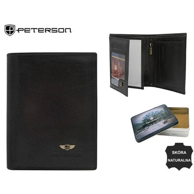 Peterson Férfi Bőr Pénztárca N62-Vt Black