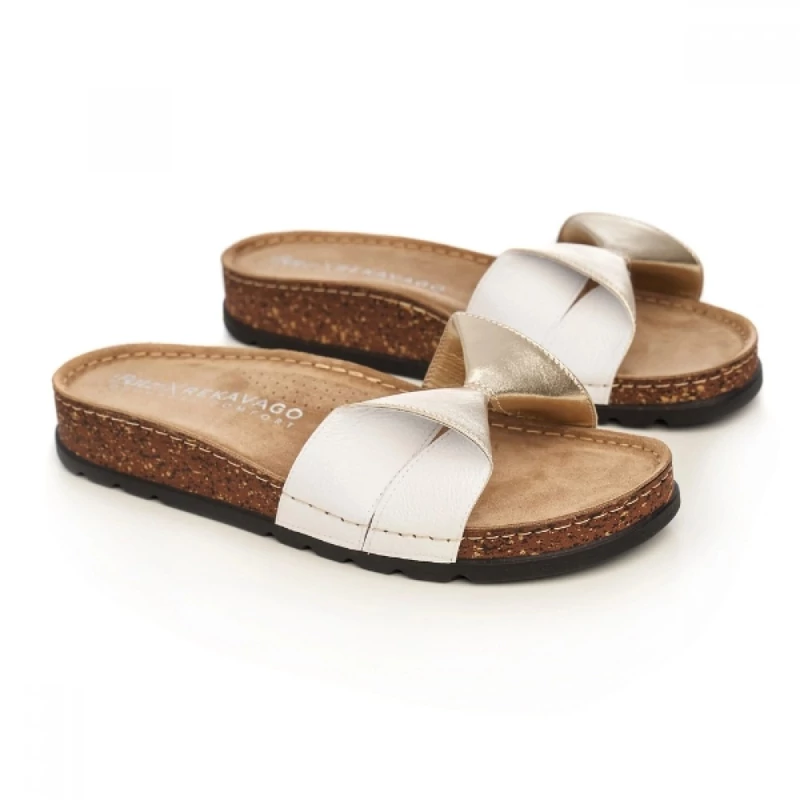 Batz papucs PRETTYDAY GOLD WHITE 